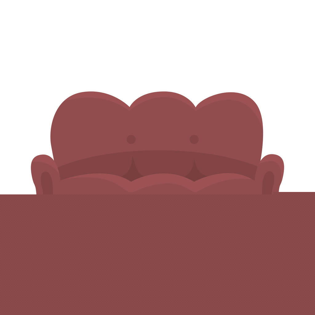 复古空间的松弛时光 棕色老式家具上的卡通矢量艺术